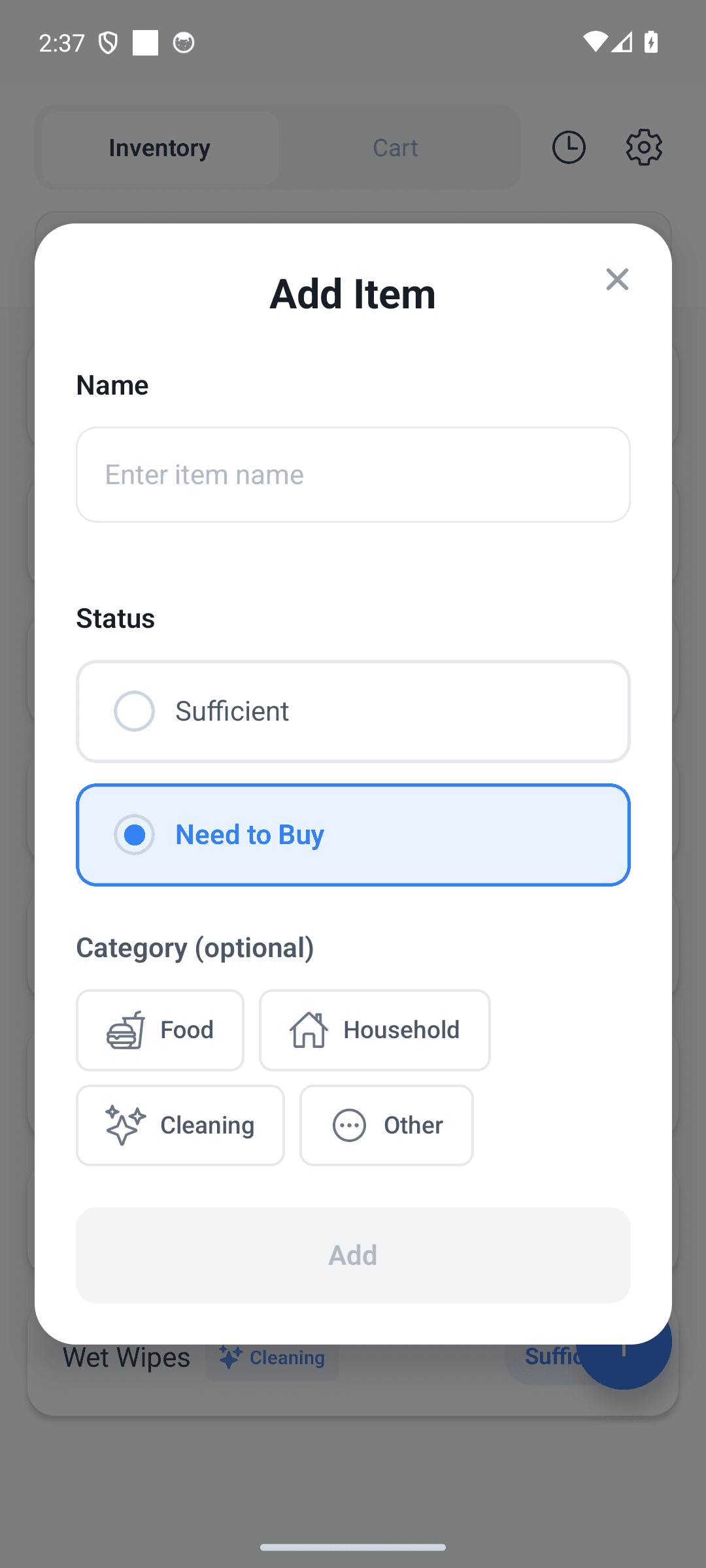 Just type a name. That's it